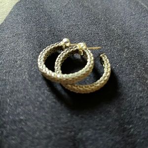 Tiffany Somerset Sterling Silver Medium sized hoop earrings